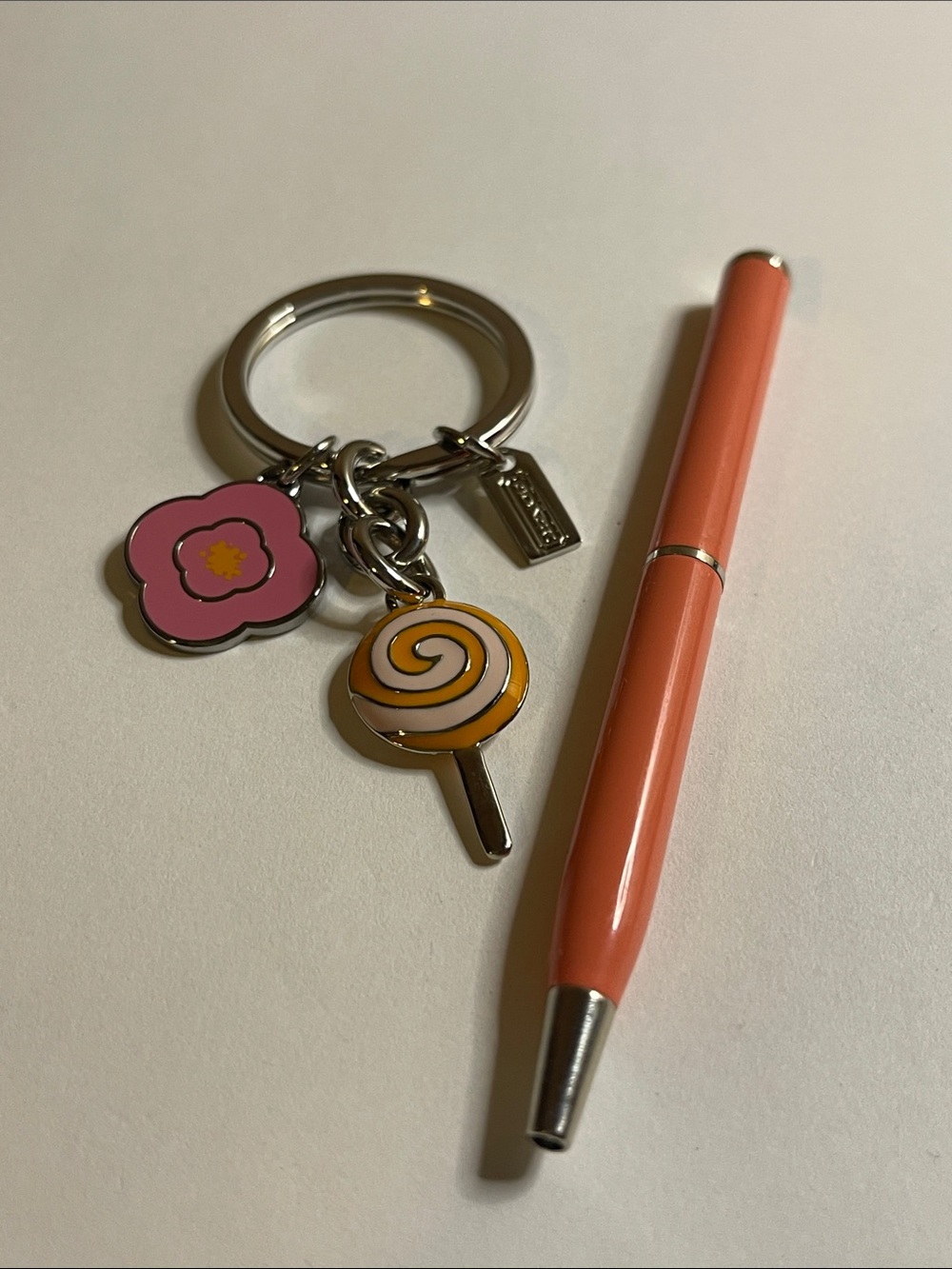 Coach Lollipop Enamel Keychain and Coach Pen